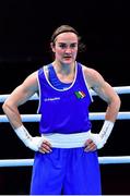 7 June 2021; Kellie Harrington of Ireland after winning her lightweight 60kg semi-final bout against Esra Yildiz of Turkey on day four of the Road to Tokyo European Boxing Olympic qualifying event at Le Grand Dome in Paris, France. Photo by Baptiste Fernandez/Sportsfile