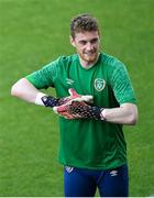 7 June 2021; Goalkeeper Mark Travers during a Republic of Ireland training session at Szusza Ferenc Stadion in Budapest, Hungary. Photo by Alex Nicodim/Sportsfile