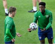 7 June 2021; Chiedozie Ogbene during a Republic of Ireland training session at Szusza Ferenc Stadion in Budapest, Hungary. Photo by Alex Nicodim/Sportsfile