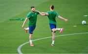 7 June 2021; Matt Doherty during a Republic of Ireland training session at Szusza Ferenc Stadion in Budapest, Hungary. Photo by Alex Nicodim/Sportsfile