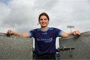 8 June 2021; Dublin and Foxrock Cabinteely ladies footballer Niamh Collins pictured at the launch of the Go-Ahead Dublin GAA Leagues and Championships at Parnell Park in Dublin. Go-Ahead Ireland are proud to announce their continued dedication to the community by means of partnering with Dublin GAA for the next three years.  Photo by Ramsey Cardy/Sportsfile