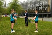 8 June 2021; Tom Parsons, recently appointed CEO of the GPA, pictured with, from left, Maynooth University GAA players Kilkenny hurler Conor Drennan, Meath footballer Mary Kate Lynch and Kildare footballer Shane O'Sullivan at the launch of the new scholarship agreement between the Gaelic Players Association (GPA) and Maynooth University. Under the agreement, four fully-funded scholarships will be available to inter-county players annually, with successful applicants to be known as ‘Maynooth University/GPA Scholars’. Photo by Matt Browne/Sportsfile