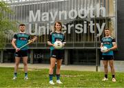 8 June 2021; Maynooth University GAA players Meath footballer Mary Kate Lynch with, from left, Kilkenny hurler Conor Drennan and Kildare footballer Shane O'Sullivan at the launch of the new scholarship agreement between the Gaelic Players Association (GPA) and Maynooth University. Under the agreement, four fully-funded scholarships will be available to inter-county players annually, with successful applicants to be known as ‘Maynooth University/GPA Scholars’. Photo by Matt Browne/Sportsfile