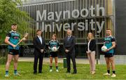 8 June 2021; Dr John McGinnity, centre, Maynooth University Admissions Officer, pictured with, from left, Maynooth University GAA players Kilkenny hurler Conor Drennan, Paul Davis, Maynooth University Head of Sport, Meath footballer Mary Kate Lynch, Jenny Duffy, GAA Development Manager at Maynooth University and Kildare footballer Shane O'Sullivan at the launch of the new scholarship agreement between the Gaelic Players Association (GPA) and Maynooth University. Under the agreement, four fully-funded scholarships will be available to inter-county players annually, with successful applicants to be known as ‘Maynooth University/GPA Scholars’. Photo by Matt Browne/Sportsfile