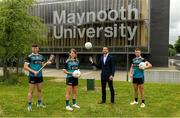 8 June 2021; Tom Parsons, recently appointed CEO of the GPA, pictured with, from left, Maynooth University GAA players Kilkenny hurler Conor Drennan, Meath footballer Mary Kate Lynch and Kildare footballer Shane O'Sullivan at the launch of the new scholarship agreement between the Gaelic Players Association (GPA) and Maynooth University. Under the agreement, four fully-funded scholarships will be available to inter-county players annually, with successful applicants to be known as ‘Maynooth University/GPA Scholars’. Photo by Matt Browne/Sportsfile