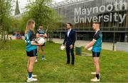 8 June 2021; Tom Parsons, recently appointed CEO of the GPA, pictured with, from left, Maynooth University GAA players Meath footballer Mary Kate Lynch, Kilkenny hurler Conor Drennan and Kildare footballer Shane O'Sullivan at the launch of the new scholarship agreement between the Gaelic Players Association (GPA) and Maynooth University. Under the agreement, four fully-funded scholarships will be available to inter-county players annually, with successful applicants to be known as ‘Maynooth University/GPA Scholars’. Photo by Matt Browne/Sportsfile