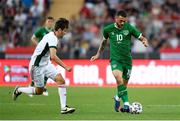 8 June 2021; Troy Parrott of Republic of Ireland and Adam Nagy of Hungary during the international friendly match between Hungary and Republic of Ireland at Szusza Ferenc Stadion in Budapest, Hungary. Photo by Alex Nicodim/Sportsfile