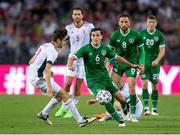 8 June 2021; Josh Cullen of Republic of Ireland in action against Adam Nagy of Hungary during the international friendly match between Hungary and Republic of Ireland at Szusza Ferenc Stadion in Budapest, Hungary. Photo by Alex Nicodim/Sportsfile