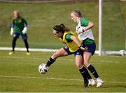 8 June 2021; Ciara Grant and Louise Quinn, right, during a Republic of Ireland women training session at Versalavollur in Reykjavik, Iceland. Photo by Eythor Arnason/Sportsfile