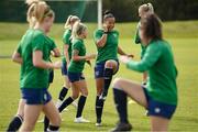 8 June 2021; Rianna Jarrett during a Republic of Ireland women training session at Versalavollur in Reykjavik, Iceland. Photo by Eythor Arnason/Sportsfile