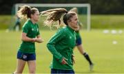 8 June 2021; Jamie Finn during a Republic of Ireland women training session at Versalavollur in Reykjavik, Iceland. Photo by Eythor Arnason/Sportsfile