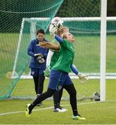 8 June 2021; Goalkeeper Grace Moloney during a Republic of Ireland women training session at Versalavollur in Reykjavik, Iceland. Photo by Eythor Arnason/Sportsfile