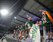 8 June 2021; Republic of Ireland supporters following the international friendly match between Hungary and Republic of Ireland at Szusza Ferenc Stadion in Budapest, Hungary. Photo by Alex Nicodim/Sportsfile