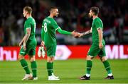 8 June 2021; Conor Hourihane and Ryan Manning, right, of Republic of Ireland during the international friendly match between Hungary and Republic of Ireland at Szusza Ferenc Stadion in Budapest, Hungary. Photo by Alex Nicodim/Sportsfile