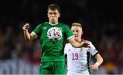 8 June 2021; Jason Knight of Republic of Ireland in action against Kevin Varga of Hungary during the international friendly match between Hungary and Republic of Ireland at Szusza Ferenc Stadion in Budapest, Hungary. Photo by Alex Nicodim/Sportsfile