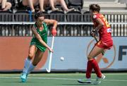 9 June 2021; Anna O'Flanagan of Ireland in action against Alejandra Torres-Quevedo of Spain during the Women's EuroHockey Championships Pool A match between Ireland and Spain at Wagener Hockey Stadium in Amstelveen, Netherlands. Photo by Gerrit van Keulen/Sportsfile