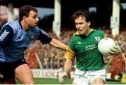 9 June 1991; Bernard Flynn of Meath in action against Ciaran Walsh of Dublin during the Leinster GAA Football Senior Championship Preliminary Round replay match between Dublin and Meath at Croke Park in Dublin. Photo by David Maher/Sportsfile