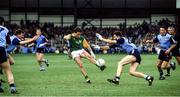 9 June 1991; Bernard Flynn of Meath in action against Mick Deegan, left, and Paul Clarke of Dublin during the Leinster GAA Football Senior Championship Preliminary Round replay match between Dublin and Meath at Croke Park in Dublin. Photo by David Maher/Sportsfile