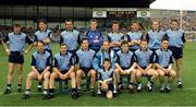 2 June 1991; The Dublin team, back row, from left, Charlie Redmond, Mick Galvin, Dave Foran, John O'Leary, Vinny Murphy, Mick Deegan, Keith Barr and Jack Sheedy, with front, from left, Mick Kennedy, Ciaran Walsh, Paul Clarke, Tommy Carr, Niall Guiden, Eamonn Heary and Paul Clarke before the Leinster Senior Football Championship Preliminary Round match between Dublin and Meath at Croke Park in Dublin. Photo by Ray McManus/Sportsfile