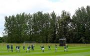 9 June 2021; Republic of Ireland players during the warm-up before the Women's U19 International Friendly between Republic of Ireland and Northern Ireland at AUL Complex in Dublin. Photo by Piaras Ó Mídheach/Sportsfile