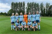 9 June 2021; The Northern Ireland team; back row, from left, Ellie-Mae Dickson, Katie Dickson, Abbie McHenry, Rachel Norney, Aimee Neal, Shona Davis and Eve Reilly. Front row, Cora Morgan, Helen Parker, Tierna Bell and Jane McMaster before the Women's U19 International Friendly between Republic of Ireland and Northern Ireland at AUL Complex in Dublin. Photo by Piaras Ó Mídheach/Sportsfile