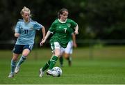 9 June 2021; Aoife Horgan of Republic of Ireland in action against Ellie-Mae Dickson of Northern Ireland during the Women's U19 International Friendly between Republic of Ireland and Northern Ireland at AUL Complex in Dublin. Photo by Piaras Ó Mídheach/Sportsfile