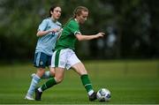 9 June 2021; Aoibheann Clancy of Republic of Ireland in action against Rhyleigh Marks of Northern Ireland during the Women's U19 International Friendly between Republic of Ireland and Northern Ireland at AUL Complex in Dublin. Photo by Piaras Ó Mídheach/Sportsfile