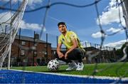 10 June 2021; Football For Unity player and a refugee residing in Ireland from Palestine, Tareq Altourk, at the launch of the Football for Unity Festival which will take place at venues across the north east inner city of Dublin from Monday 14th of June to Friday 16th of July. The Football for Unity Festival aims to foster the social inclusion of third-country nationals sustainably through active participation in football-based initiatives. For more information visit - www.footballforunity.ie”.  Photo by Brendan Moran/Sportsfile