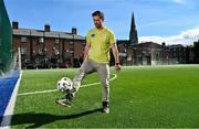 10 June 2021; Former Dublin footballer and Football for Unity ambassador Michael Darragh MacAuley at the launch of the Football for Unity Festival which will take place at venues across the north east inner city of Dublin from Monday 14th of June to Friday 16th of July. The Football for Unity Festival aims to foster the social inclusion of third-country nationals sustainably through active participation in football-based initiatives. For more information visit - www.footballforunity.ie”.  Photo by Brendan Moran/Sportsfile