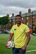 10 June 2021; Mehari Kahasay at the launch of the Football for Unity Festival which will take place at venues across the north east inner city of Dublin from Monday 14th of June to Friday 16th of July. The Football for Unity Festival aims to foster the social inclusion of third-country nationals sustainably through active participation in football-based initiatives. For more information visit - www.footballforunity.ie”.  Photo by Brendan Moran/Sportsfile