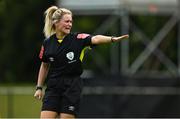 9 June 2021; Referee Claire Purcell during the Women's U19 International Friendly between Republic of Ireland and Northern Ireland at AUL Complex in Dublin. Photo by Piaras Ó Mídheach/Sportsfile