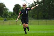 9 June 2021; Referee Claire Purcell during the Women's U19 International Friendly between Republic of Ireland and Northern Ireland at AUL Complex in Dublin. Photo by Piaras Ó Mídheach/Sportsfile