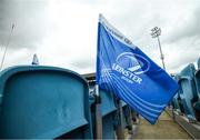 10 June 2021; Supporters flags at the RDS Arena ahead of Leinster Rugby's Guinness PRO14 Rainbow Cup game against Dragons on Friday, 11 June. The game has been designated a test event by the Irish Government whereby 1,200 supporters will be allowed access to attend the match. Photo by Stephen McCarthy/Sportsfile