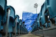 10 June 2021; Supporters flags at the RDS Arena ahead of Leinster Rugby's Guinness PRO14 Rainbow Cup game against Dragons on Friday, 11 June. The game has been designated a test event by the Irish Government whereby 1,200 supporters will be allowed access to attend the match. Photo by Stephen McCarthy/Sportsfile