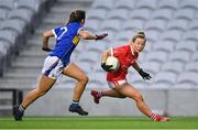 21 May 2021; Sadhbh O'Leary of Cork in action against Lucy Spillane of Tipperary during the Lidl Ladies Football National League Division 1B Round 1 match between Cork and Tipperary at Páirc Uí Chaoimh in Cork. Photo by Piaras Ó Mídheach/Sportsfile