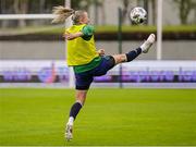 10 June 2021; Louise Quinn during a Republic of Ireland women training session at Laugardalsvollur in Reykjavik, Iceland. Photo by Eythor Arnason/Sportsfile