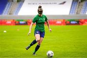 10 June 2021; Claire O'Riordan during a Republic of Ireland women training session at Laugardalsvollur in Reykjavik, Iceland. Photo by Eythor Arnason/Sportsfile