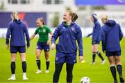 10 June 2021; Goalkeeper Courtney Brosnan during a Republic of Ireland women training session at Laugardalsvollur in Reykjavik, Iceland. Photo by Eythor Arnason/Sportsfile