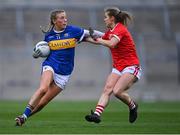 21 May 2021; Emma Morrissey of Tipperary in action against Aisling Kelleher of Cork during the Lidl Ladies Football National League Division 1B Round 1 match between Cork and Tipperary at Páirc Uí Chaoimh in Cork. Photo by Piaras Ó Mídheach/Sportsfile