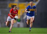 21 May 2021; Melissa Duggan of Cork in action against Emma Morrissey of Tipperary during the Lidl Ladies Football National League Division 1B Round 1 match between Cork and Tipperary at Páirc Uí Chaoimh in Cork. Photo by Piaras Ó Mídheach/Sportsfile