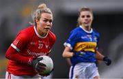 21 May 2021; Katie Quirke of Cork in action against Maria Curley of Tipperary during the Lidl Ladies Football National League Division 1B Round 1 match between Cork and Tipperary at Páirc Uí Chaoimh in Cork. Photo by Piaras Ó Mídheach/Sportsfile