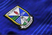 17 May 2021; A detailed view of the Cavan crest on the jersey during a Cavan football squad portrait session at Kingspan Breffni in Cavan. Photo by Piaras Ó Mídheach/Sportsfile