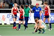 11 June 2021; Kathryn Mullan of Ireland reacts after defeat to England in the Women's EuroHockey Championships Pool C match between Ireland and England at Wagener Hockey Stadium in Amstelveen, Netherlands. Photo by Frank Uijlenbroek/World Sport Pics/Sportsfile
