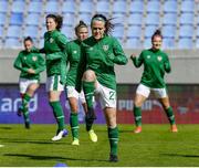 11 June 2021; Ciara Grant of Ireland warms up before the international friendly match between Iceland and Republic of Ireland at Laugardalsvollur in Reykjavik, Iceland. Photo by Eythor Arnason/Sportsfile