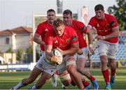 11 June 2021; Gavin Coombes of Munster scores a try during the Guinness PRO14 Rainbow Cup match between Zebre and Munster at Stadio Lanfranchi in Parma, Italy. Photo by Roberto Bregani/Sportsfile