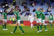 11 June 2021; Megan Connolly and Louise Quinn of Republic of Ireland react after conceding a goal during the international friendly match between Iceland and Republic of Ireland at Laugardalsvollur in Reykjavik, Iceland. Photo by Eythor Arnason/Sportsfile