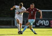 11 June 2021; Lee Devitt of Cobh Ramblers in action against Harvey O'Brien of UCD during the SSE Airtricity League First Division match between UCD and Cobh Ramblers at UCD Bowl in Dublin. Photo by Matt Browne/Sportsfile