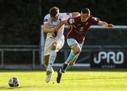 11 June 2021; Harvey O'Brien of UCD in action against Lee Devitt of Cobh Ramblers during the SSE Airtricity League First Division match between UCD and Cobh Ramblers at UCD Bowl in Dublin. Photo by Matt Browne/Sportsfile