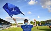 11 June 2021; Leinster supporter Ronan Moore, age 12, from Templeogue, Dublin, before the Guinness PRO14 match between Leinster v Dragons at RDS Arena in Dublin. The game is one of the first of a number of pilot sports events over the coming weeks which are implementing guidelines set out by the Irish government to allow for the safe return of spectators to sporting events. Photo by Harry Murphy/Sportsfile