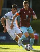 11 June 2021; Ian Turner of Cobh Ramblers in action against Harvey O'Brien of UCD during the SSE Airtricity League First Division match between UCD and Cobh Ramblers at UCD Bowl in Dublin. Photo by Matt Browne/Sportsfile